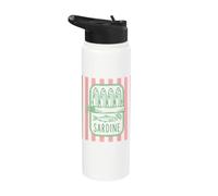 Sardine Tin Retro Coastal Tinned Fish Summer Aesthetic Stainless Steel Insulated Water Bottle