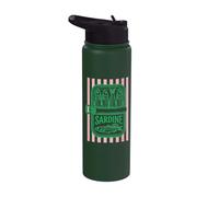 Sardine Tin Retro Coastal Tinned Fish Summer Aesthetic Stainless Steel Insulated Water Bottle