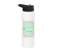 Sardine Tin Retro Coastal Tinned Fish Summer Aesthetic Stainless Steel Insulated Water Bottle