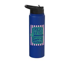 Sardine Tin Retro Coastal Tinned Fish Summer Aesthetic Stainless Steel Insulated Water Bottle
