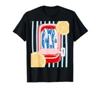 Sardine Tinned Fish Retro Pop Art Mediterranean Summer Value Graphic T-Shirt, Men, Black, M