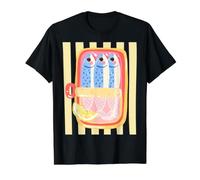 Sardine Tinned Fish Retro Pop Art Mediterranean Summer Value Graphic T-Shirt, Men, Black, M