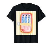 Sardine Tinned Fish Retro Pop Art Mediterranean Summer Value Graphic T-Shirt, Men, Black, S
