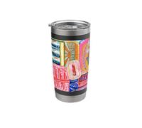 Sardines Pattern Summer Beach Preppy Sardine Retro Vacation Stainless Steel Insulated Tumbler