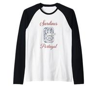 Sardines Portugal Vintage Canned Fish Lisbon Seafood Travel Raglan Baseball Tee