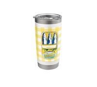 Sardines Retro Summer Beach Pattern Sardine Preppy Vacation Stainless Steel Insulated Tumbler