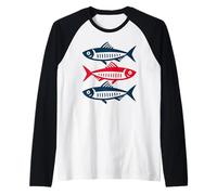 Sardines Sardine Fish Sailor Raglan Baseball Tee