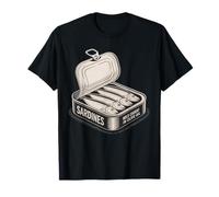 Sardines Vintage Tinned Fish Art Retro Style T-Shirt