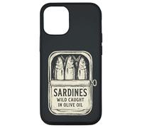 Sardines Wild Caught in Olive Oil Funny Retro Vintage Case for iPhone 12/12 Pro