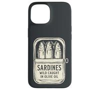 Sardines Wild Caught in Olive Oil Funny Retro Vintage Case for iPhone 15