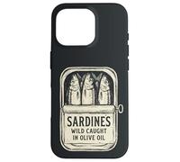 Sardines Wild Caught in Olive Oil Funny Retro Vintage Case for iPhone 16 Pro