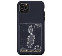 Sardinia and Corsica Vintage Map Mediterranean Islands Case for iPhone 11 Pro Max