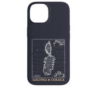 Sardinia and Corsica Vintage Map Mediterranean Islands Case for iPhone 14