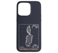 Sardinia and Corsica Vintage Map Mediterranean Islands Case for iPhone 15 Pro Max