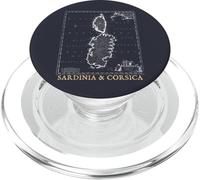 Sardinia and Corsica Vintage Map Mediterranean Islands PopSockets PopGrip for MagSafe