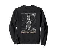 Sardinia and Corsica Vintage Map Mediterranean Islands Sweatshirt
