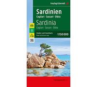 Sardinia - Cagliari, Roadmap 1:150.000: Cagliari - Sassaria - Olbia, mit Infoguide, Top Tips: Cagliari - Sassari - Olbia, mit Infoguide, Top Tips