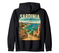 Sardinia Costa Smeralda Italy Vintage Italian Coastal Travel Zip Hoodie