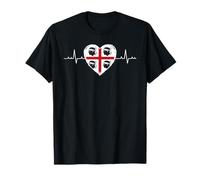 Sardinia Heartbeat Four Moors Flag Pride Design T-Shirt