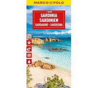 Sardinia Marco Polo Map : Straßenkarte und Autokarte mit sehenswerten Strecken, Highlights und digitaler Erweiterung