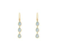 Sardinia Triple Teardrop Earrings Gold Blue Topaz Latelita Blue One Size