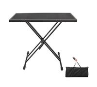 Sardoxx Height Adjustable DJ DJ Table Stand with Double X Keyboard Stand with 35" x 17.3" Table and Portable Travel Bag