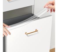 SARDVISA 17.5" Cabinet Door Protector - 4-Pack Transparent Flexible PVC Edge Guard, Snugly Fit Slip-On Bumper for Kitchen Cabinets, Prevents Wear, Chipping & Discoloration, 3/4" Thick