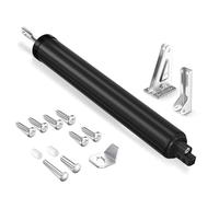 SARDVISA Storm Door Closer, Pneumatic Screen Door Closer, Adjustable Closing Speed, Safety Closure with Hold Open Feature, Universal Window & Door Bracket Kit (Black)