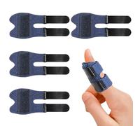 SAREAL Upgraded Finger Splints - 4PCS Adjustable Support Brace for Stabilization, Sports, Typing & Hobbies,Guitar & Daily Use,Blue