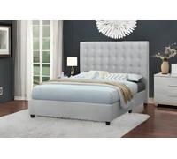Sareer Furniture Sareer Bailey Bed, Bed In A Box, Contemporary Grey Upholstered Bed
