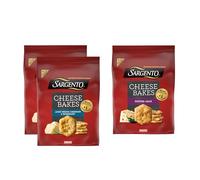 Sargento Cheese Bakes Crackers Variety Pack, Aged White Cheddar and Rosemary and Pepper Jack, Cheese Crackers, Lunch Snacks, Holiday Bulk Snacks, Christmas Stocking Stuffers, 3 Bags