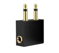 Sarhula 3.5mm Sound Splitter Adapter For Aircraft Gold Plated Port Adapter Noise Canceling Female To Male Headphone Connector Aviation Headphone Port Plug