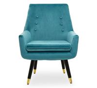 sari velvet upholstered armchair in green
