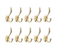 SARIHOSY 5pcs Christmas Decoration Hooks, Gold Coat Hooks Wall Mounted Clothes Coat Hooks Antique Brass Coat Rack, Gold Stick on Bathroom, Hook for Wall