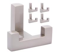 SARIHOSY Clothes Hook Silver Steel Wall Hooks for Hanging Clothes, Coat Pegs Metal Single Coats, Brushed Brass Hooks, Cloakroom T-shaped hooks2