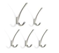 SARIHOSY Miniature Wall Hook Black Grey Metal Rail and Decorative Hooks for Hanging, Chrome Brass Wall Hooks Black Grey Mounted Door Coat Hook