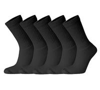 SARIMON 3 Pairs Kids Plan School Socks Boys & Girls Cotton Rich Socks for Kids School Casual Sports Mid-Calf Ages 2 to 16 Years. (6-8 Black)