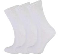 SARIMON 3 Pairs Kids Plan School Socks Boys & Girls Cotton Rich Socks for Kids School Casual Sports Mid-Calf Ages 2 to 16 Years. (6-8White)