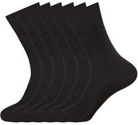 SARIMON Diabetic socks for men wide easy top soft cuff Non-Elastic Oedema friendly toe Swollen feet Legs Smooth Non-Binding Circulatory Sock UK SIZE (6-11) (BLACK)