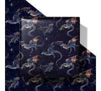 SaringSwoon Galaxy Wrapping Paper - Dragon Gift Wrap with Magical Dragon, Starry Night Design for Birthday, Baby Shower, Father's Day, Graduation, Christmas - 28×40 Inches, 4 Jumbo Folded Sheets