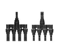 Sarini 1 Set T-Type MC-4 Photovoltaic Connector 4 In 1 Series Parallel Male And Female Adpter 1 To 4 Connectors Solar Panel Assembly