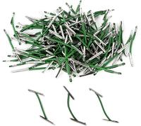 Sarini 100pcs metal end kit, Flexible Metal Vault Tags, Office Fasteners Rope Binder Punch Cable Ties for Organizing Paper Documents (5cm)