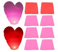Sarini 10PCS Chinese Sky Lanterns, Biodegradable Eco-Friendly Chinese Wishing Lantern to Release in Memory Wish for New Year, Weekends, Holidays and Festivals