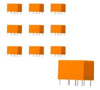 Sarini 10Pcs PCB Mount Power Relay Coil DPDT DC 8 Pins Micro Relay for Circuit Switching Control PCB Mounting