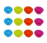 Sarini 12 pcs Cake Moulds Silicone Mini Baking Mould Reusable Muffin Cases for Cake Dessert Chocolate Pudding Jelly