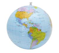 Sarini 2 Pack Inflatable World Globe, Inflatable Globe, Water Polo World Globe for Playing or Teaching on the Beach, Birthday Parties, Science Geography Lessons