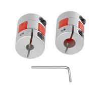 Sarini 2 Pcs Aluminum Plum Shaft Coupling 5mm to 8mm Bore L25xD20 Flexible Coupler for 3D Printer CNC Machine Servo Motor