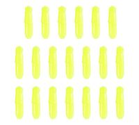 Sarini 20Pcs Pole Elastic Connectors,Fishing Line Stopper,Method Hollow Pole Elastic Bead Connector Terminal Tackle Slip System(Yellow 16.4 x 4.3mm)