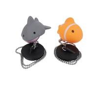 Sarini 2pcs Bathtub Stopper With 45mm Stainless Steel Ball Chain Rubber Bathtub Stopper Universal Drain Stopper With Long Chain Suitable For Bathroom Kitchen Sink