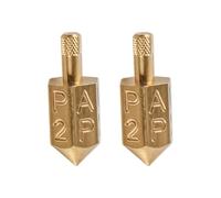 Sarini 2PCS Gold Six-Sided Dice Desktop Game Set Large Spinner Dice Game for Parties Bars Nightclubs Multi-Use Rotating Dice with Storage Bag 2.5x1cm